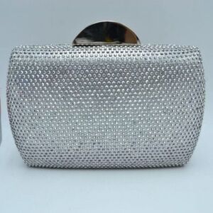 Cute Crystal Minaudiere Evening Bag (Champagne)